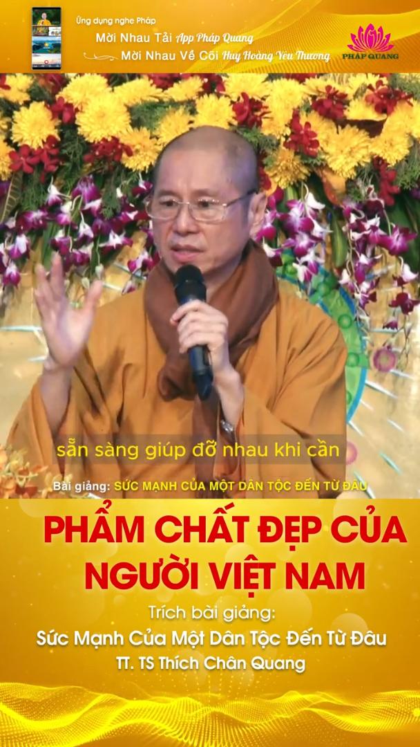 PHẨM CHẤT ĐẸP CỦA NGƯỜI VIỆT NAM