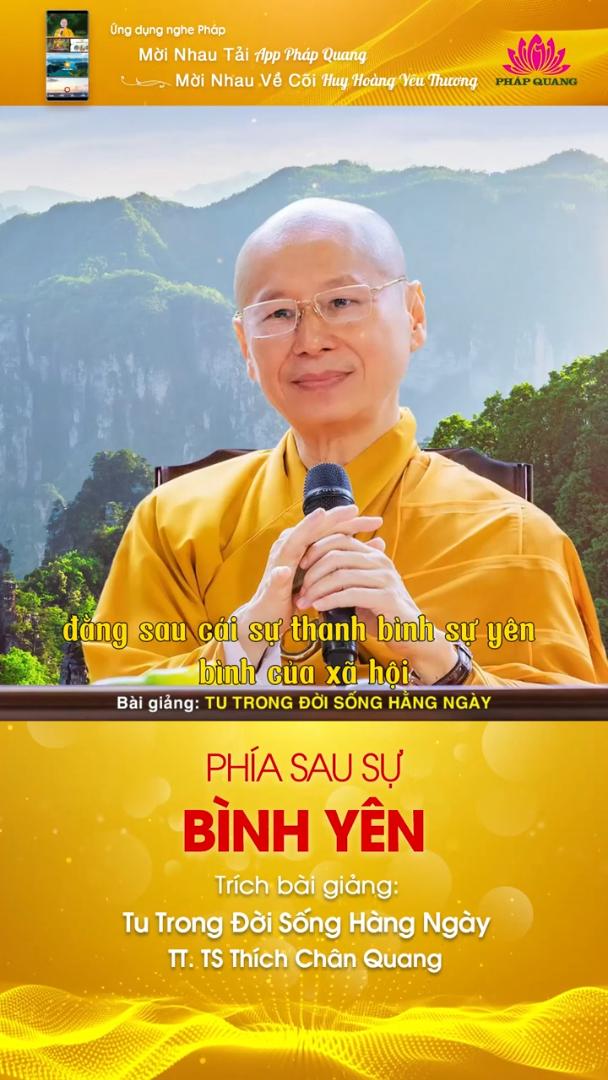 PHÍA SAU SỰ BÌNH YÊN