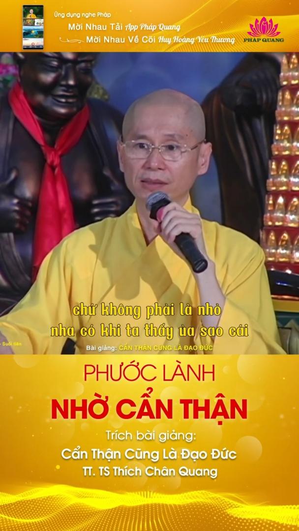 PHƯỚC LÀNH NHỜ CẨN THẬN