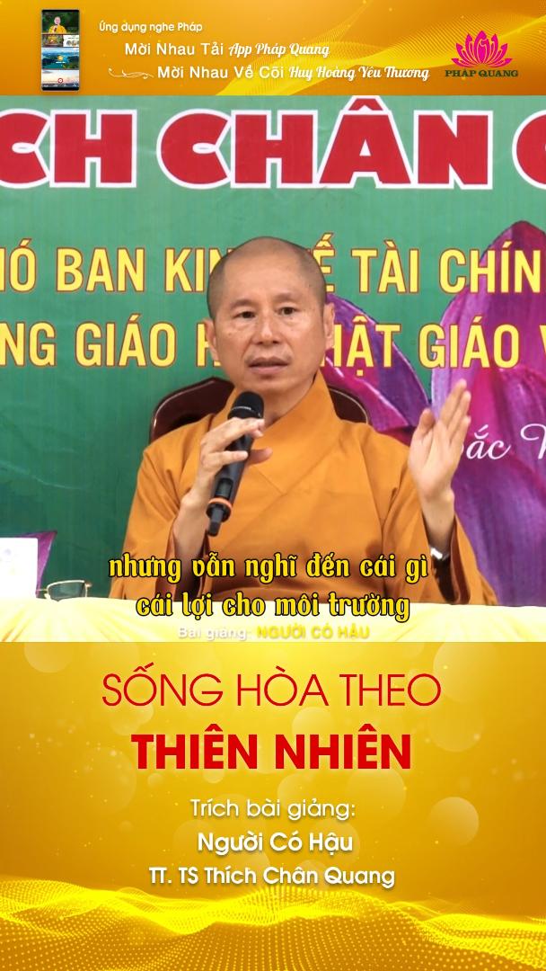 SỐNG HÒA THEO THIÊN NHIÊN