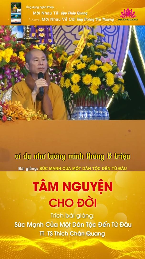 TÂM NGUYỆN CHO ĐỜI