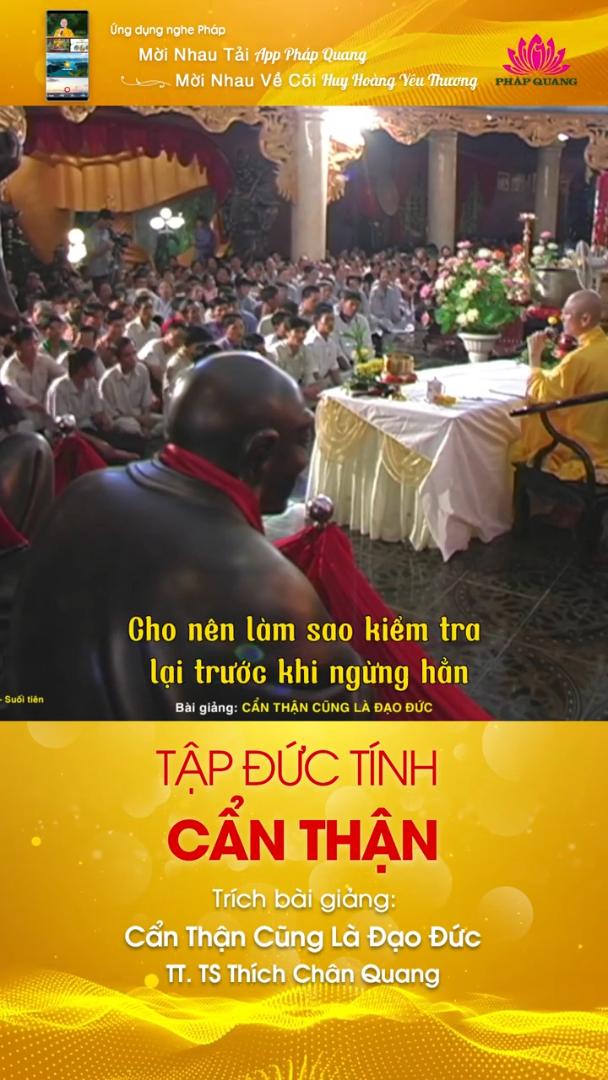 TẬP ĐỨC TÍNH CẨN THẬN