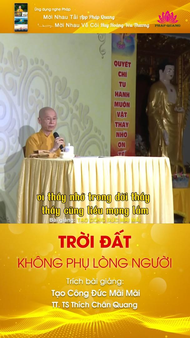 TRỜI ĐẤT KHÔNG PHỤ LÒNG NGƯỜI