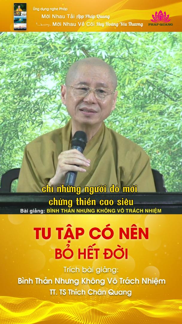 TU TẬP CÓ NÊN BỎ HẾT ĐỜI
